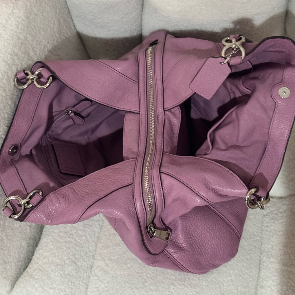 Coach Lilac Leather Lexy Shoulder Bag - Picture 11 of 13
